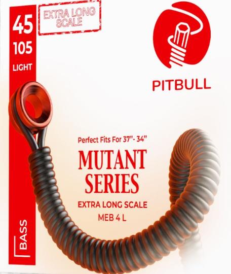 Pitbull Strings Mutant Series 4 String 45-105 Extra Long Scale Bass Guitar Strings